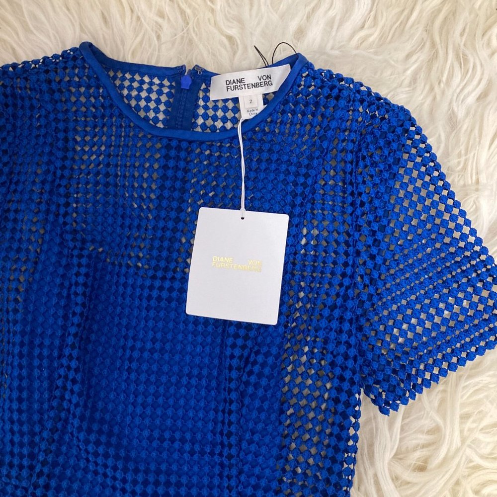 DIANE VON FURSTENBERG Chain Lace Dress 0061 - Picture 8 of 15